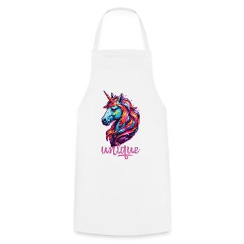 Unique - Cooking Apron - white - Front - AI Model Male 185 dark (185cm)