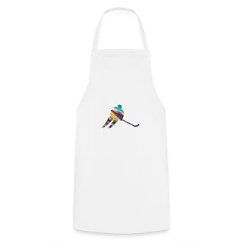 Eiskockey, Hockey, Graffi, bunt - Cooking Apron - white - Front - AI Model Male 185 dark (185cm)