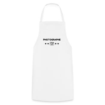 Photographer Photo Fotograf Photographe - Cooking Apron - white - Front - AI Model Male 185 dark (185cm)