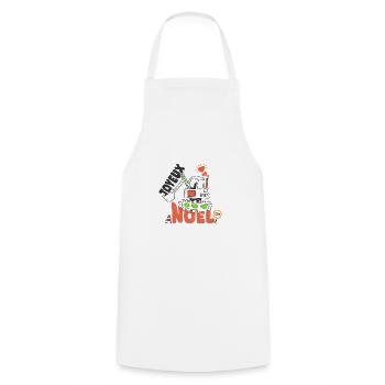 joyeux noel papa cadeau père et fils et fille - Tablier de cuisine - blanc - Devant - AI Model Male 185 dark (185cm)