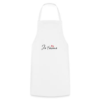 Je t'aime - Tablier de cuisine - blanc - Devant - AI Model Male 185 dark (185cm)
