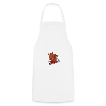 Erdbeeren Schlange Essen Kinder Geschenk Liebe - Kochschürze - Weiß - Vorne - AI Model Male 185 dark (185cm)