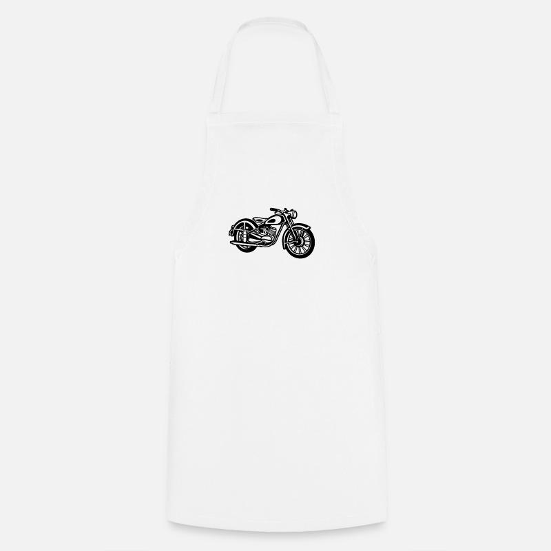 Motorcycle / Classic Motorcycle 04_black - Cooking Apron - white