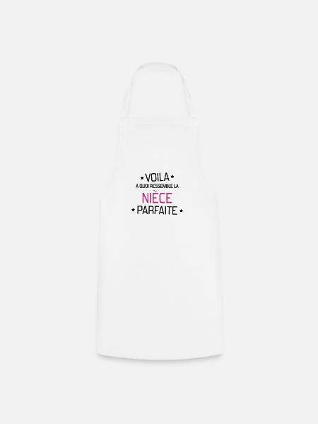 Nièce / Neveu / Oncle / Tante - Tablier de cuisine - blanc