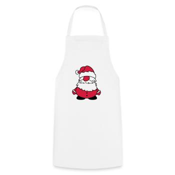 weihnachtsmann funny 002 - Kochschürze - Weiß - Vorne - AI Model Male 185 dark (185cm)
