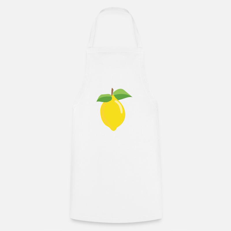 lemon - Cooking Apron - white