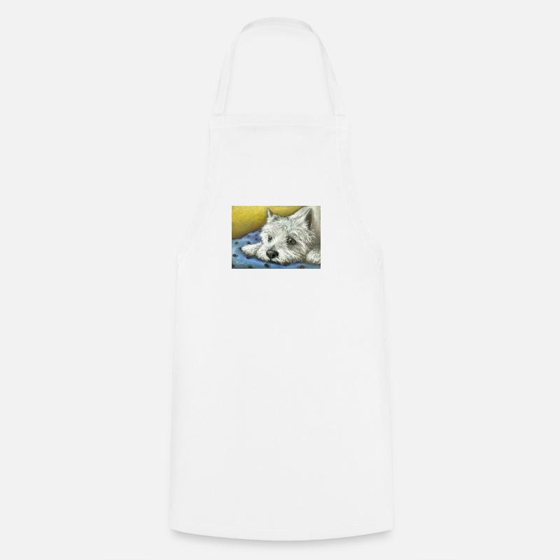 Westie - Cooking Apron - white