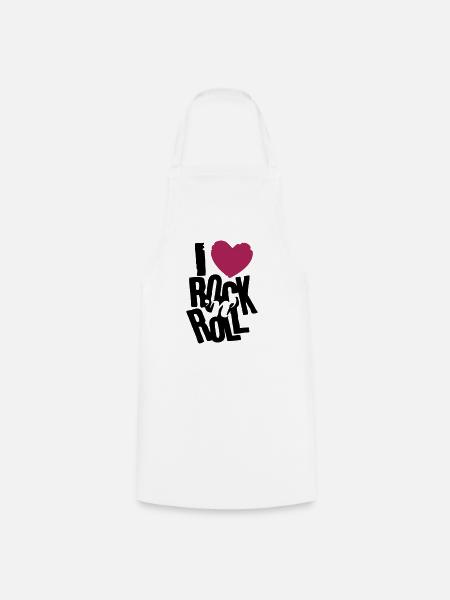 i love rock n roll - Tablier de cuisine - blanc