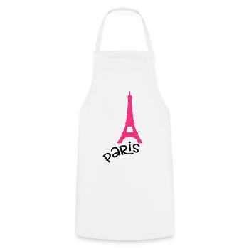 Paris - Cooking Apron - white - Front - AI Model Male 185 dark (185cm)