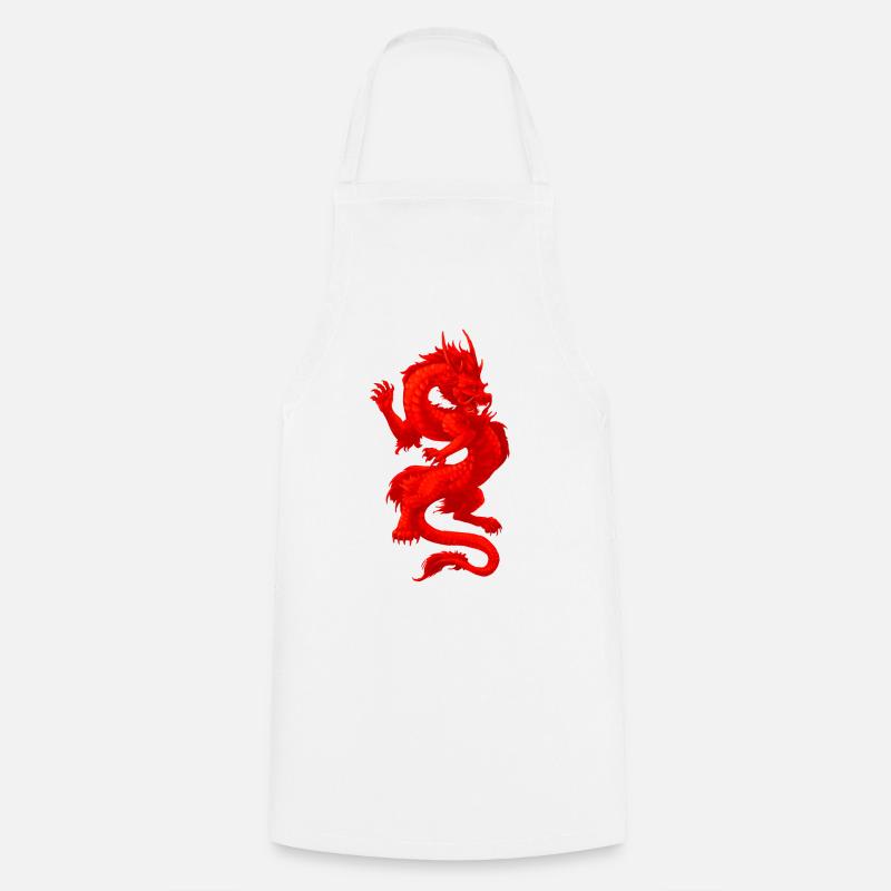 Leuchtender Drache - Kochschürze - Weiß