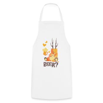 BEAR? - Bier Bierzelt Bär Bären Shirt Motiv - Kochschürze - Weiß - Vorne - AI Model Male 185 dark (185cm)