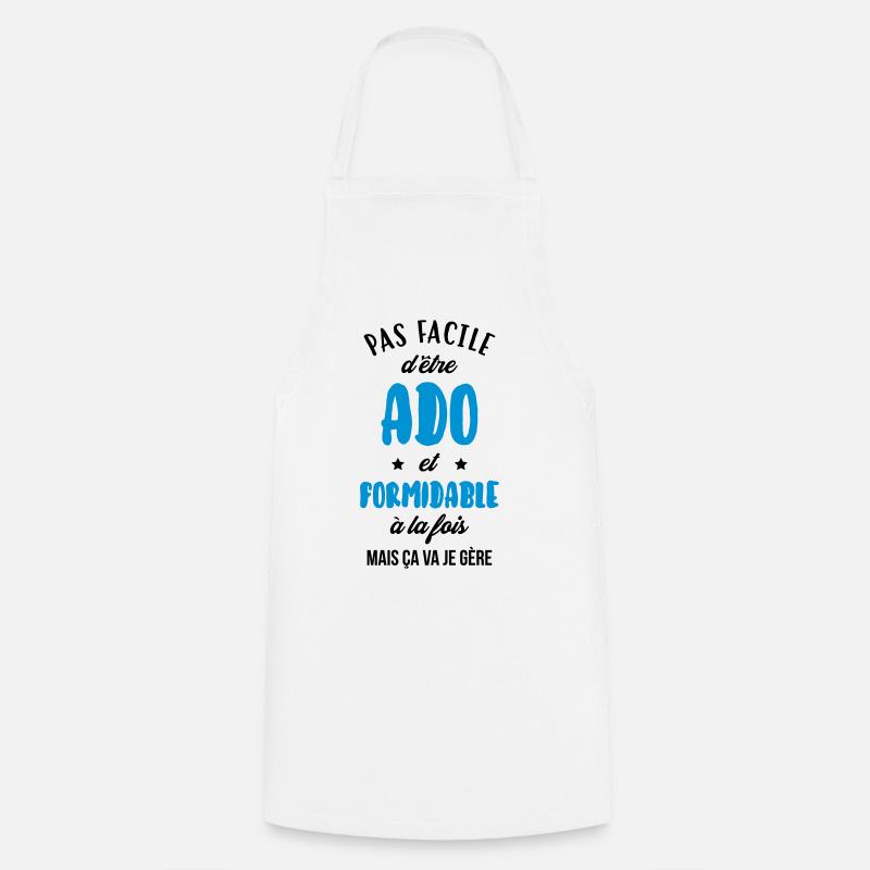 adolescent / enfant / ado / adolescente - Tablier de cuisine - blanc