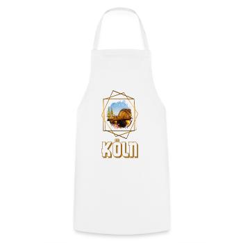 Cologne Cologne Cathedral Germany City Skyline Home - Cooking Apron - white - Front - AI Model Male 185 dark (185cm)