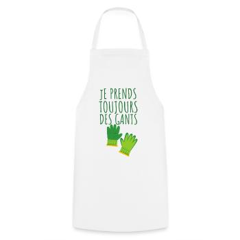 Cadeau jardinage - Tablier de cuisine - blanc - Devant - AI Model Male 185 dark (185cm)