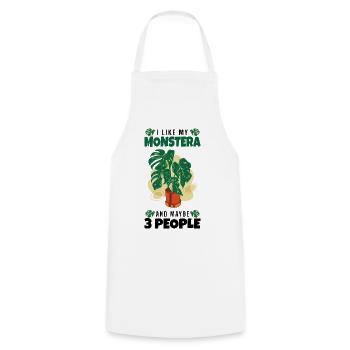 Indoor plant - Cooking Apron - white - Front - AI Model Male 185 dark (185cm)