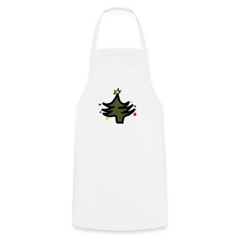 T-shirt de Noël abstrait, motif de Noël - Tablier de cuisine - blanc - Devant - AI Model Male 185 dark (185cm)