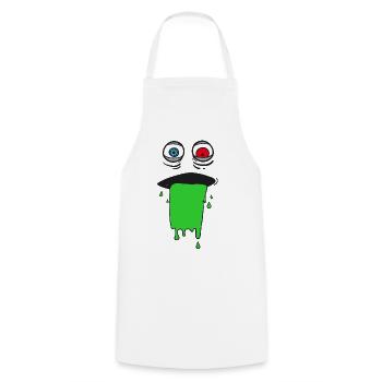 Monstre de boue - Tablier de cuisine - blanc - Devant - AI Model Male 185 dark (185cm)