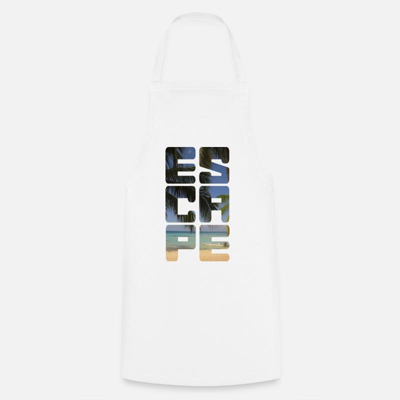 Plage d’évasion - Tablier de cuisine - blanc