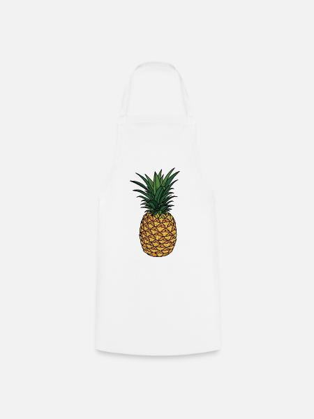 Ananas - Kochschürze - Weiß