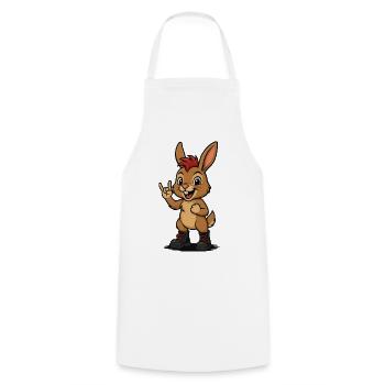 Punk Hopstar - Kochschürze - Weiß - Vorne - AI Model Male 185 dark (185cm)