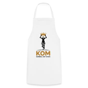 Crown Cycling KOM Motivational Gift - Cooking Apron - white - Front - AI Model Male 185 dark (185cm)