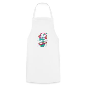 Dj Mix It Up Motif de fête - Tablier de cuisine - blanc - Devant - AI Model Male 185 dark (185cm)