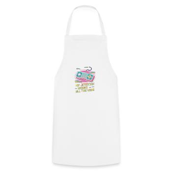 My joystick brings all victories - Cooking Apron - white - Front - AI Model Male 185 dark (185cm)