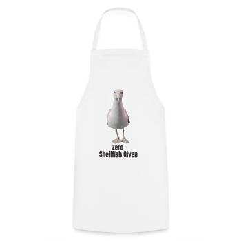 Abstract Seagull with Colourful Accents - Cooking Apron - white - Front - AI Model Male 185 dark (185cm)