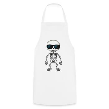 Skeleton with sunglasses - Cooking Apron - white - Front - AI Model Male 185 dark (185cm)