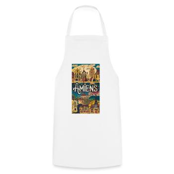 Amiens Cityscape Whimsy France City - Cooking Apron - white - Front - AI Model Male 185 dark (185cm)