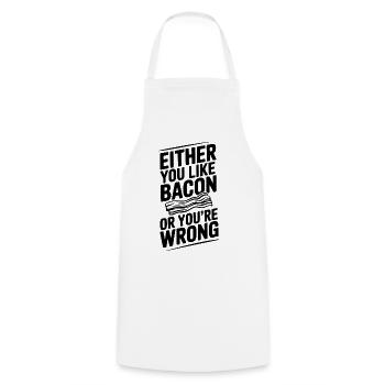 Soit vous aimez le bacon, soit vous avez tort - Tablier de cuisine - blanc - Devant - AI Model Male 185 dark (185cm)