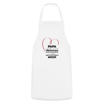 Papa Drôle de Cadeau - Tablier de cuisine - blanc - Devant - AI Model Male 185 dark (185cm)