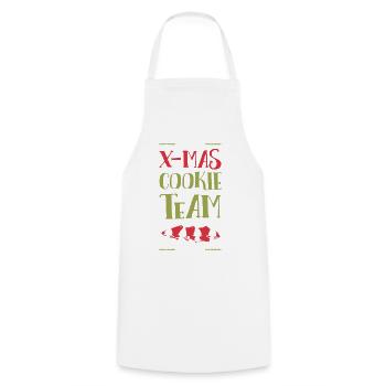 L’équipe des biscuits de Noël - Tablier de cuisine - blanc - Devant - AI Model Male 185 dark (185cm)