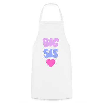 Big Sis Love - Kochschürze - Weiß - Vorne - AI Model Male 185 dark (185cm)