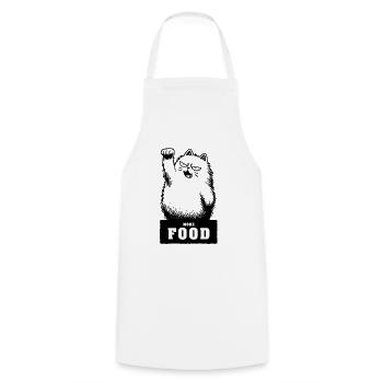 Plus de nourriture - Tablier de cuisine - blanc - Devant - AI Model Male 185 dark (185cm)