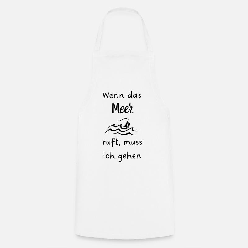 Wenn_das_Meer is calling - Cooking Apron - white