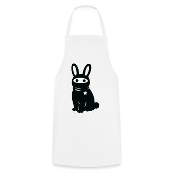 Vermummter Hase mit Stern – Antifaschismus Antifa - Kochschürze - Weiß - Vorne - AI Model Male 185 dark (185cm)