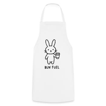 Bun Fuel Coffee Bunny – Cute Streetwear Design - Kochschürze - Weiß - Vorne - AI Model Male 185 dark (185cm)