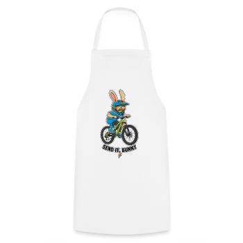 Send It Bunny Mountainbike Rider - Kochschürze - Weiß - Vorne - AI Model Male 185 dark (185cm)