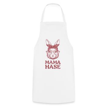 Mama Hase für Ostern und Muttertag - Kochschürze - Weiß - Vorne - AI Model Male 185 dark (185cm)