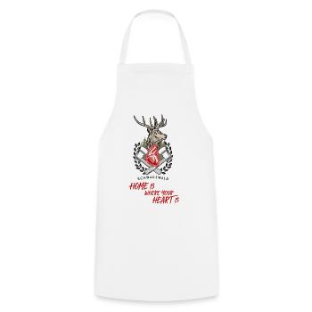 Forêt-Noire - là où est mon cœur - Tablier de cuisine - blanc - Devant - AI Model Male 185 dark (185cm)