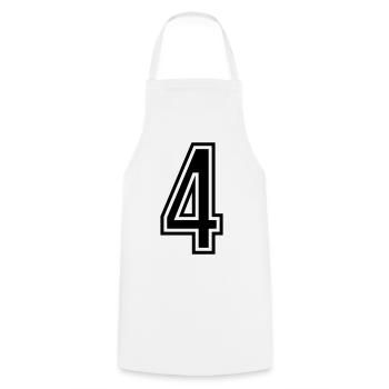 4 Symbole numérique - Tablier de cuisine - blanc - Devant - AI Model Male 185 dark (185cm)