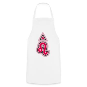 Zodiac Tribal Leo and Fire - Cooking Apron - white - Front - AI Model Male 185 dark (185cm)