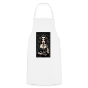 Gothic Nun Tattoo Collection - Cooking Apron - white - Front - AI Model Male 185 dark (185cm)