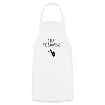 Saxophone Saxophoniste Musique Musicien Concert - Tablier de cuisine - blanc - Devant - AI Model Male 185 dark (185cm)