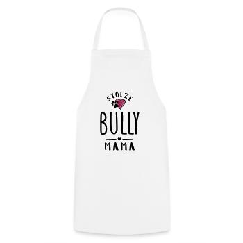 bully mama herz - Kochschürze - Weiß - Vorne - AI Model Male 185 dark (185cm)