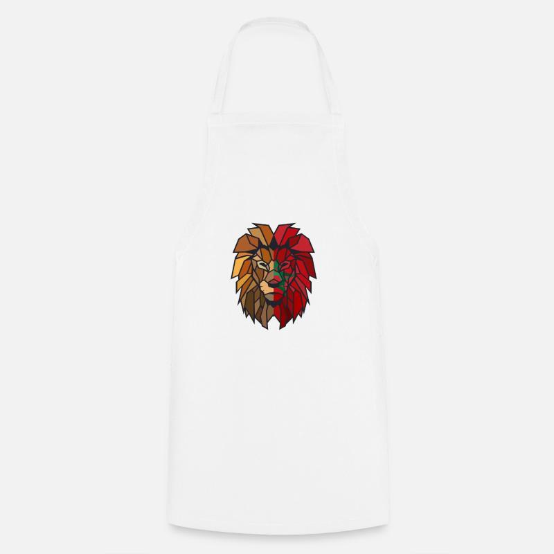 Maroc lion polygone - Tablier de cuisine - blanc