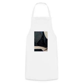 Abstract Black White - Kochschürze - Weiß - Vorne - AI Model Male 185 dark (185cm)