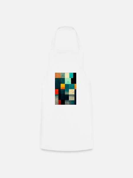 Abstract Pixel Art - Kochschürze - Weiß
