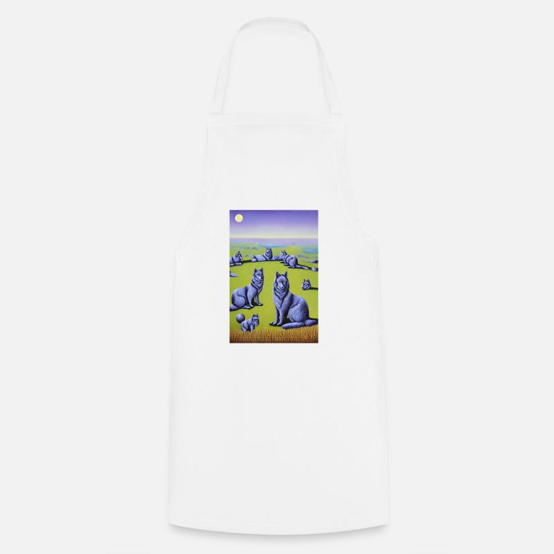 Wolves in a pack - Cooking Apron - white